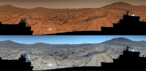 Mars under Earth-like sky